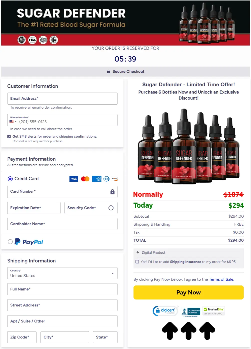 sugar defender buy page